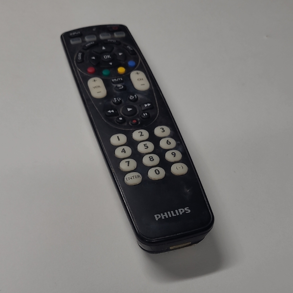 Philips Black Remote with White Buttons
